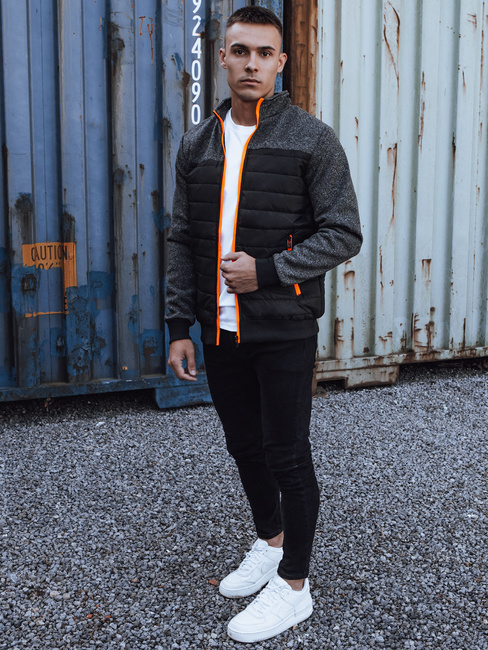 Kurtka męska przejściowa pikowana czarna Dstreet TX4855