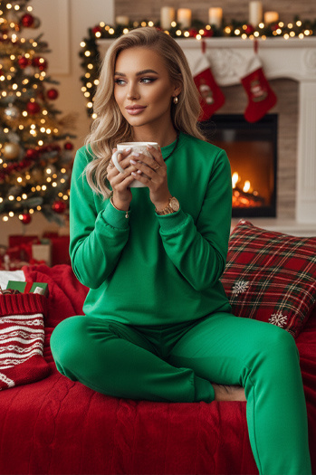 Komplet damski dresowy MILIAN zielony Dstreet AY1116