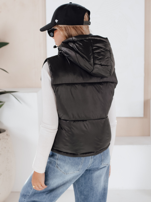 Pikowana kamizelka damska CEDAR czarna Dstreet TY3780