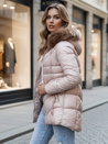 Kurtka zimowa damska z kapturem WINTERCHIC różowa Dstreet TY4441z