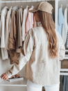 Kurtka damska przejściowa one size w gwiazki STRASHINE cappuccino Dstreet TY4846