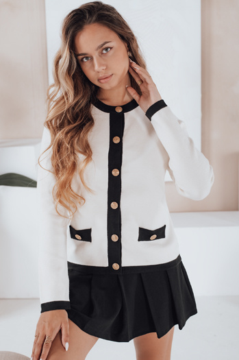 Damski sweter CHICLINE ecru Dstreet MY2557