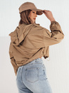 Kurtka przejściowa damska z kapturem ISCAR beżowa Dstreet TY4208