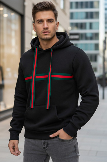 Bluza męska z kapturem czarna Dstreet BX5939