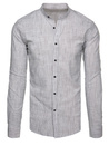 Koszula męska ze stójką z długim rękawem szara Dstreet DX2659