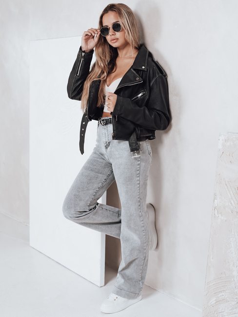 Jeansy damskie wide leg szare Dstreet UY2765