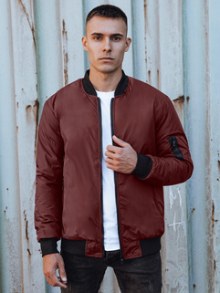 Kurtka męska bomber jacket bordowa Dstreet TX4931_1