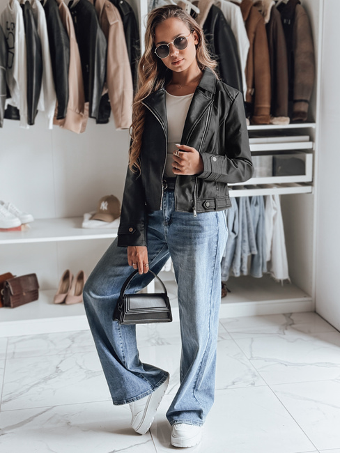 Kurtka skórzana damska ramoneska DARKGLORY czarna Dstreet TY4963