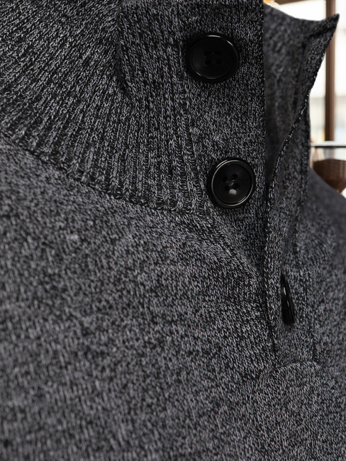 Sweter męski ze stójką jasnoszary Dstreet WX2356