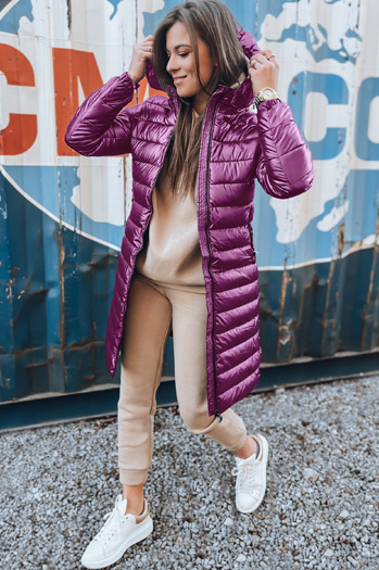 Kurtka zimowa damska pikowana LESSI fioletowa Dstreet TY5522