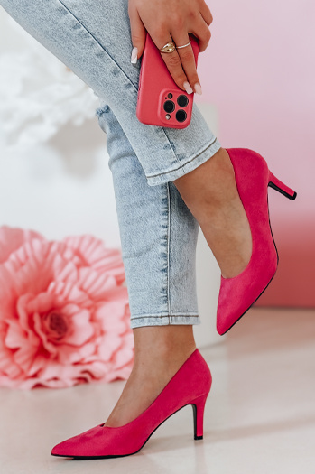 Szpilki damskie na wysokim obcasie FEMBELLIA fuksja Dstreet ZY0737