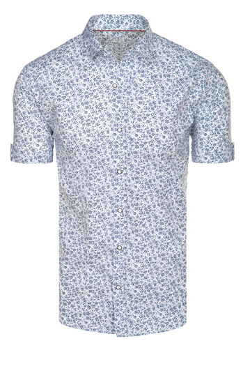 Koszula męska z krótkim rękawem biała Dstreet KX1072