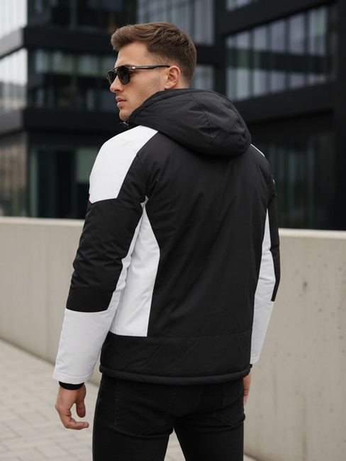 Kurtka męska zimowa z kapturem czarna Dstreet TX5123