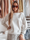 Bluza damska oversize z haftem CHERSOFT szara Dstreet BY1402