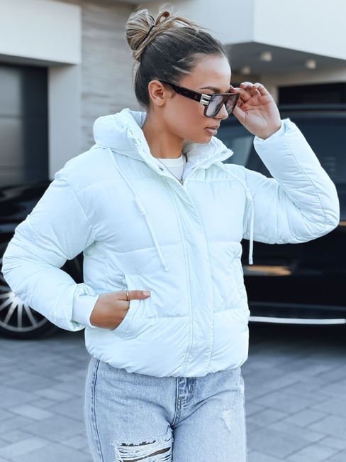 Kurtka damska zimowa krótka pikowana biała Dstreet TY5431