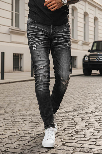 Spodnie męskie jeansowe czarne Dstreet UX3949