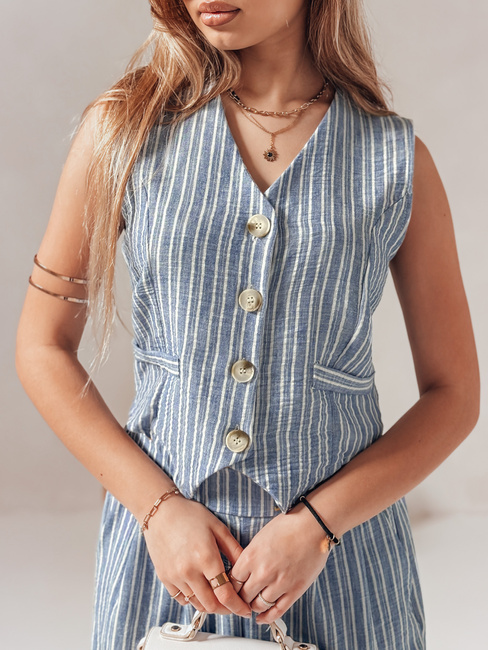 Kamizelka damska LINELIA niebieska Dstreet PY0134