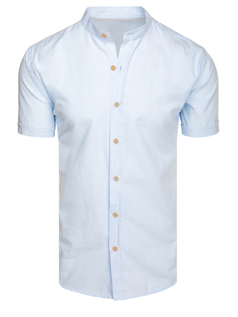 Koszula męska z krótkim rękawem błękitna Dstreet KX1048