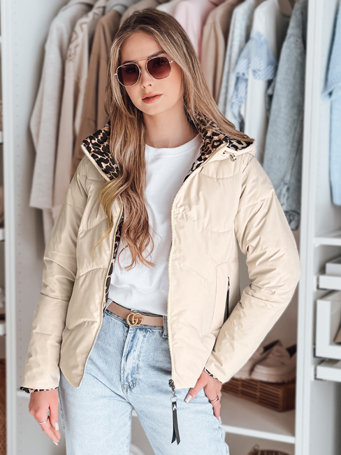 Kurtka przejściowa damska dwustronna ZIBERKA beżowa Dstreet TY4869