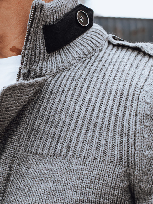 Sweter męski rozpinany jasnonaszry Dstreet WX2342