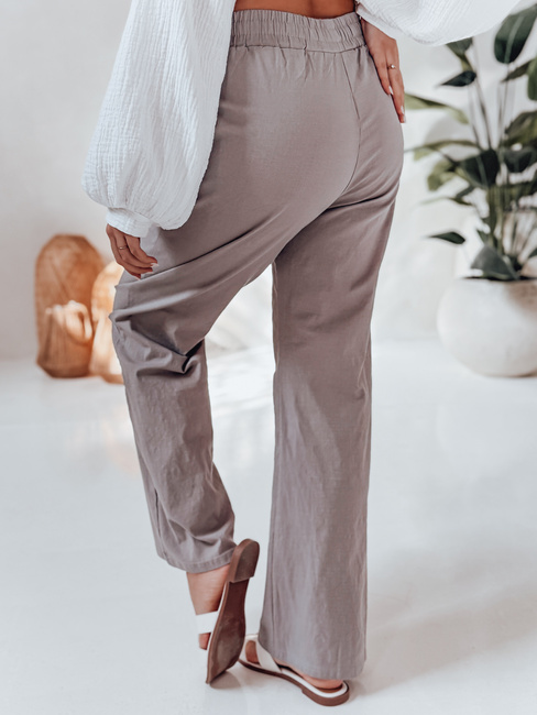 Spodnie damskie casualowe wide leg BOHO DAY szare Dstreet UY2650