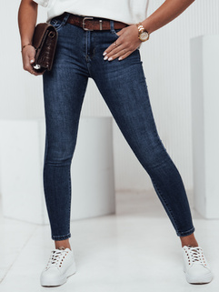 Spodnie jeansowe damskie BELTZEN skinny z paskiem ciemnoniebieskie Dstreet UY2312_1