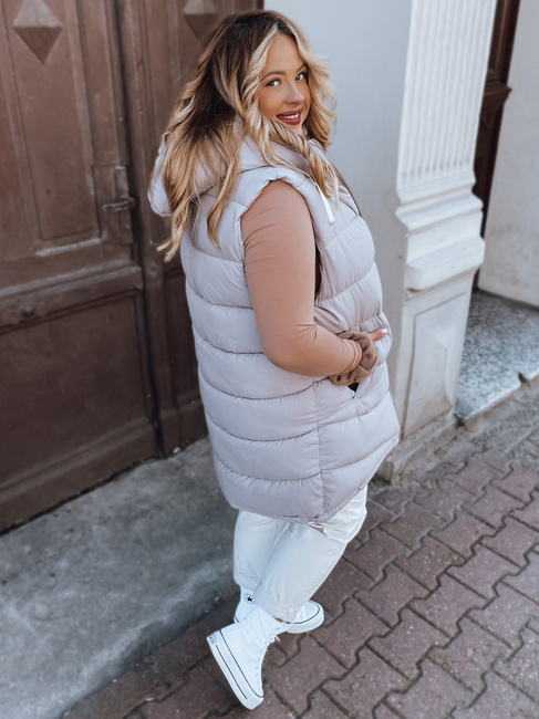 Kamizelka damska pikowana plus size MIRELLI fioletowa Dstreet TY2923