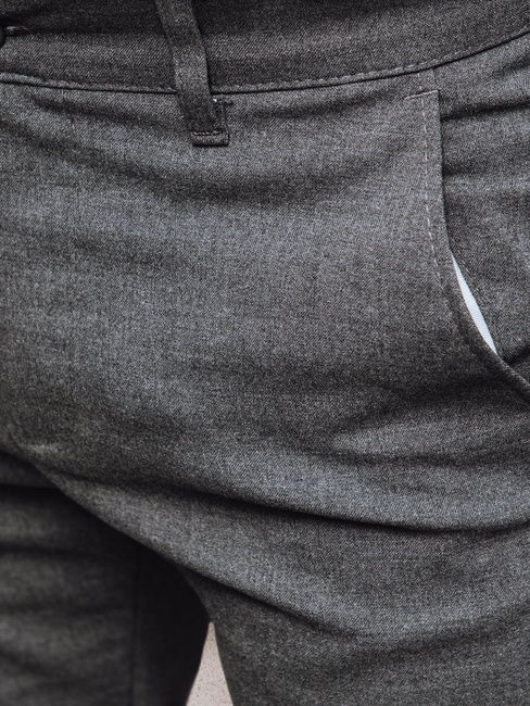 Spodnie męskie chinosy ciemnoszare Dstreet UX4388z