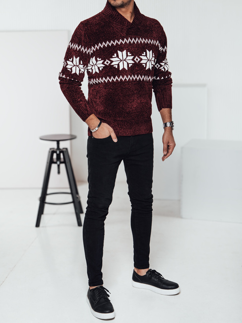 Sweter męski bordowy Dstreet WX2271