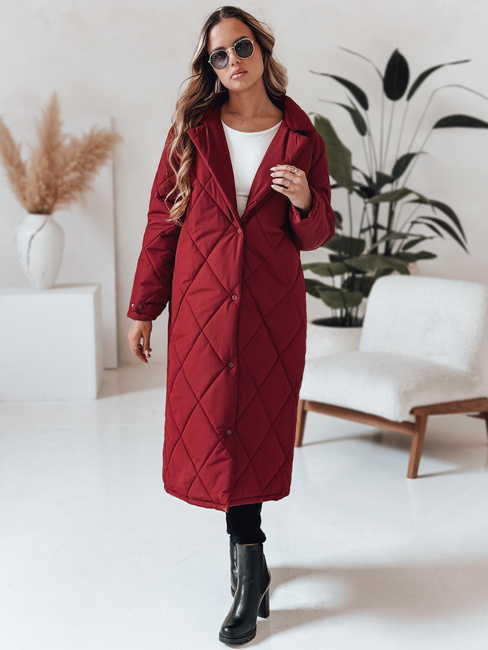 Kurtka zimowa damska WARMISSA pikowana bordowa Dstreet TY4918