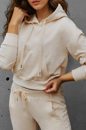 Bluza damska z kapturem kremowa Dstreet BY1536