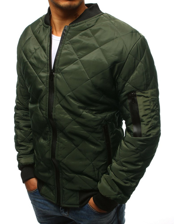 Kurtka męska pikowana bomber jacket zielona TX2216