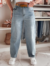 Spodnie damskie jeansowe baggy z paskiem NEWFLOVER niebieskie Dstreet UY2458