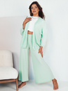 Spodnie damskie wide leg TERENI miętowe Dstreet UY2004