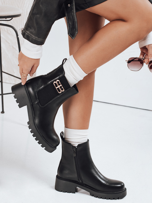 Botki damskie czarne Dstreet ZY1104