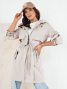 Kurtka przejściowa damska parka CIVIT ecru Dstreet TY4214