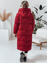 Kurtka damska zimowa długa pikowana COZYSEASON bordowa Dstreet TY4955