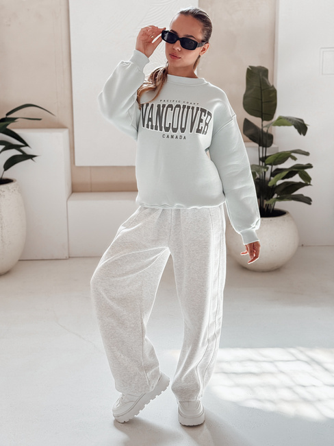 Bluza damska bez kaptura VANCOUVER miętowa Dstreet BY1226