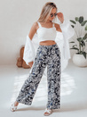 Spodnie damskie materiałowe wide leg TROPICAL SUN granatowe Dstreet UY2632
