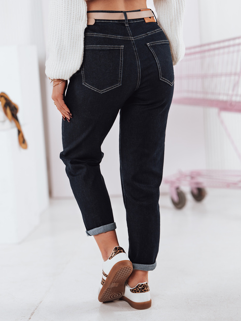 Spodnie damskie jeansowe mom fit STRAIGHTY ciemnogranatowe Dstreet UY2390