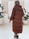 Kurtka damska zimowa długa pikowana COZYSEASON brązowa Dstreet TY4954