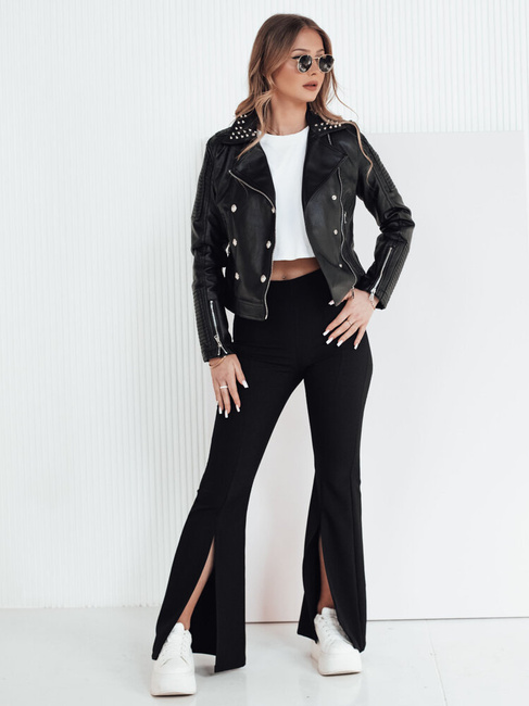 Kurtka skórzana damska ramoneska TRUCCO czarna Dstreet TY4178