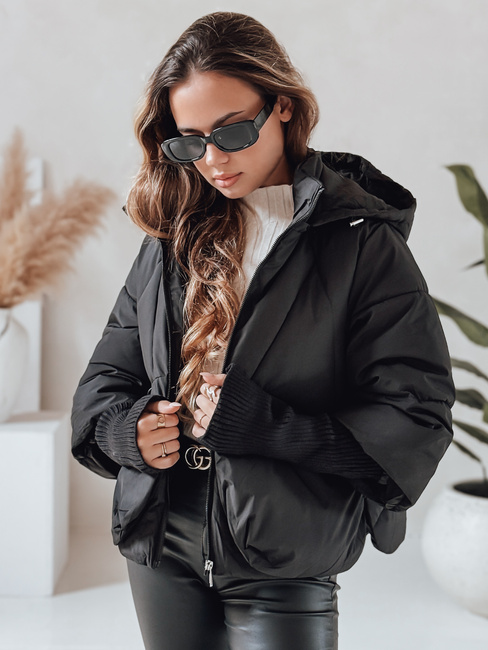 Kurtka damska zimowa MISSLAYER z kapturem czarna Dstreet TY5034