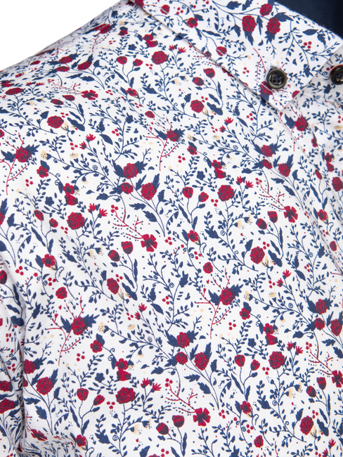 Koszula męska z krótkim rękawem biała Dstreet KX1071