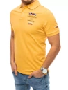 Koszulka polo z haftem żółta Dstreet PX0435