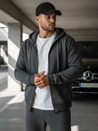 Bluza męska rozpinana antracytowa BX2196