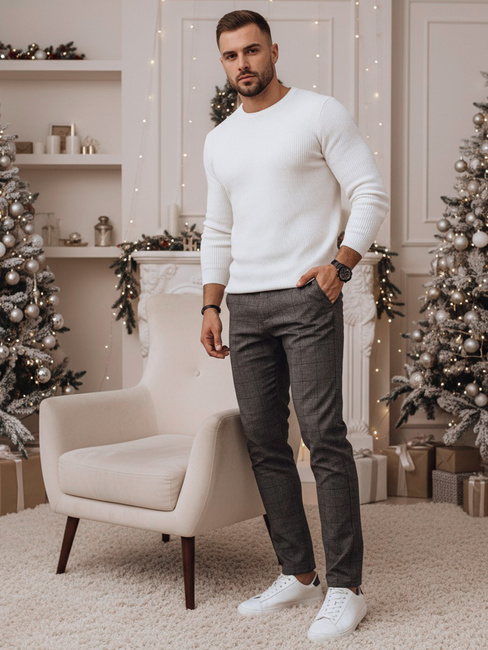 Spodnie męskie casual ciemnoszare Dstreet UX4400z