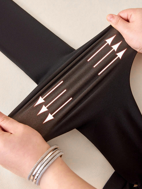 Rajstopy damskie ocieplane TERMO brązowe Dstreet UY2831