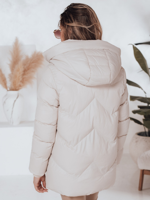 Kurtka zimowa damska SALVONA jasnobeżowa pikowana Dstreet TY5004