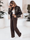 Jeansy damskie wide leg brązowe Dstreet UY2762